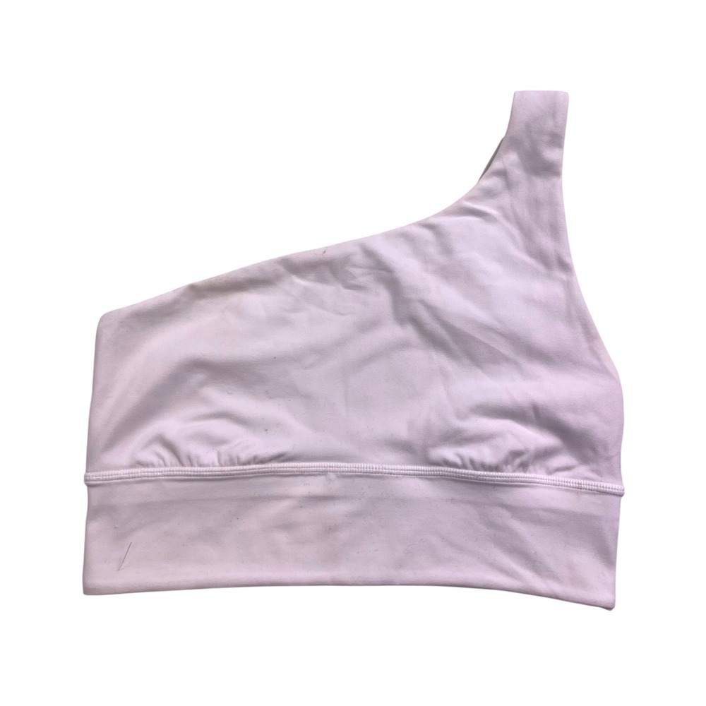 Lululemon One-Shoulder Yoga Bra White LW2DTKS Size 6